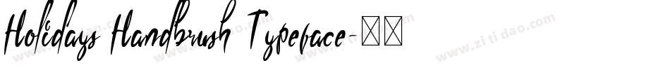 Holidays Handbrush Typeface字体转换